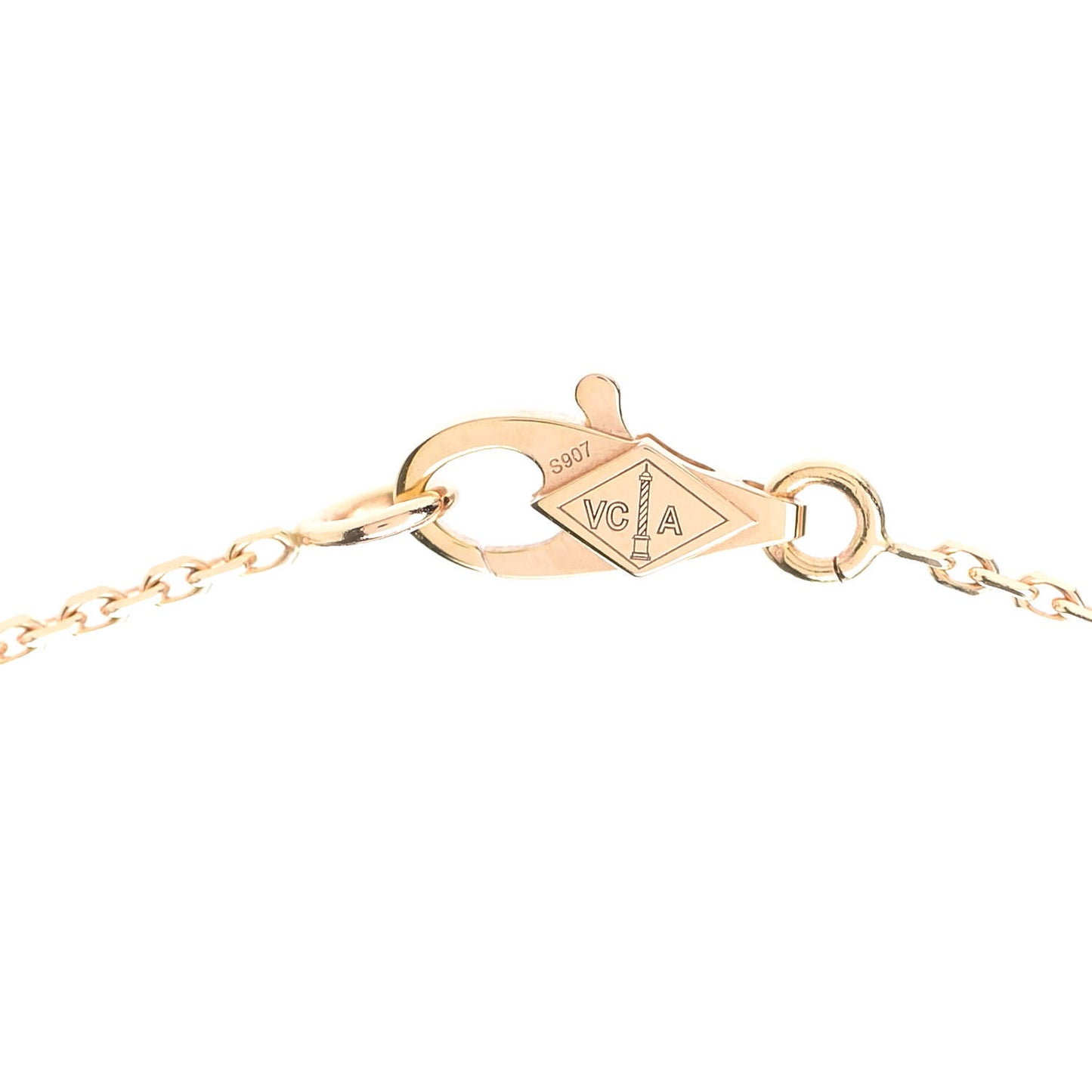 18K Rose Gold Carnelian Sweet Alhambra Pendant Necklace
