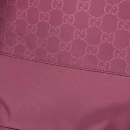 Gucci Nylon Monogram Dollar Calfskin Medium Light Double Buckle Backpack Peonia Flower 12 of 12