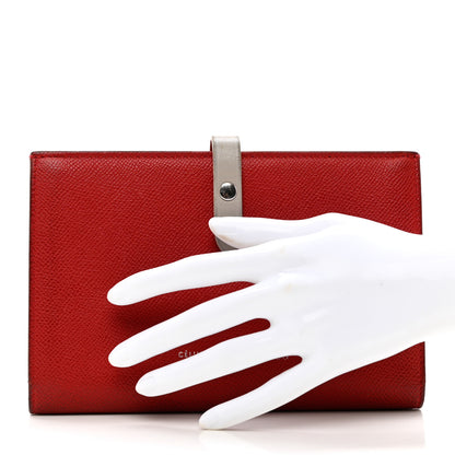Celine Grained Calfskin Large Multifunction Strap Wallet Pop Red 2 of 11