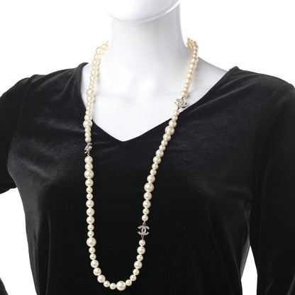 Chanel Graduated Pearl CC Long Necklace Gold 2 of 4