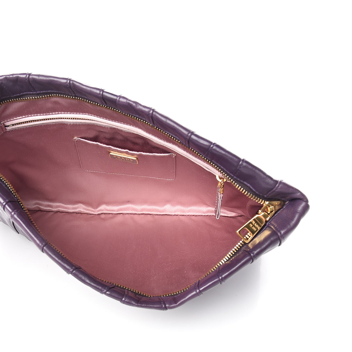 Prada Nappa Stripes Clutch Viola 5 of 7