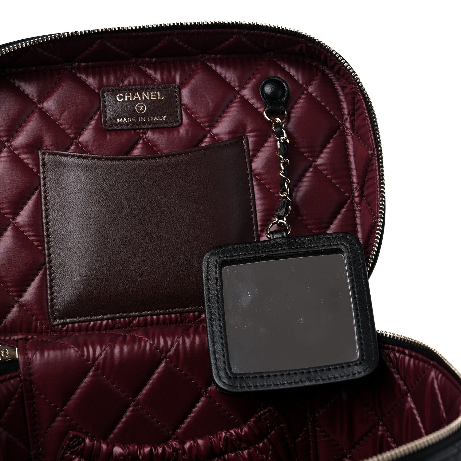 Chanel Lambskin Quilted Large Vanity Pouch Black 9 of 13