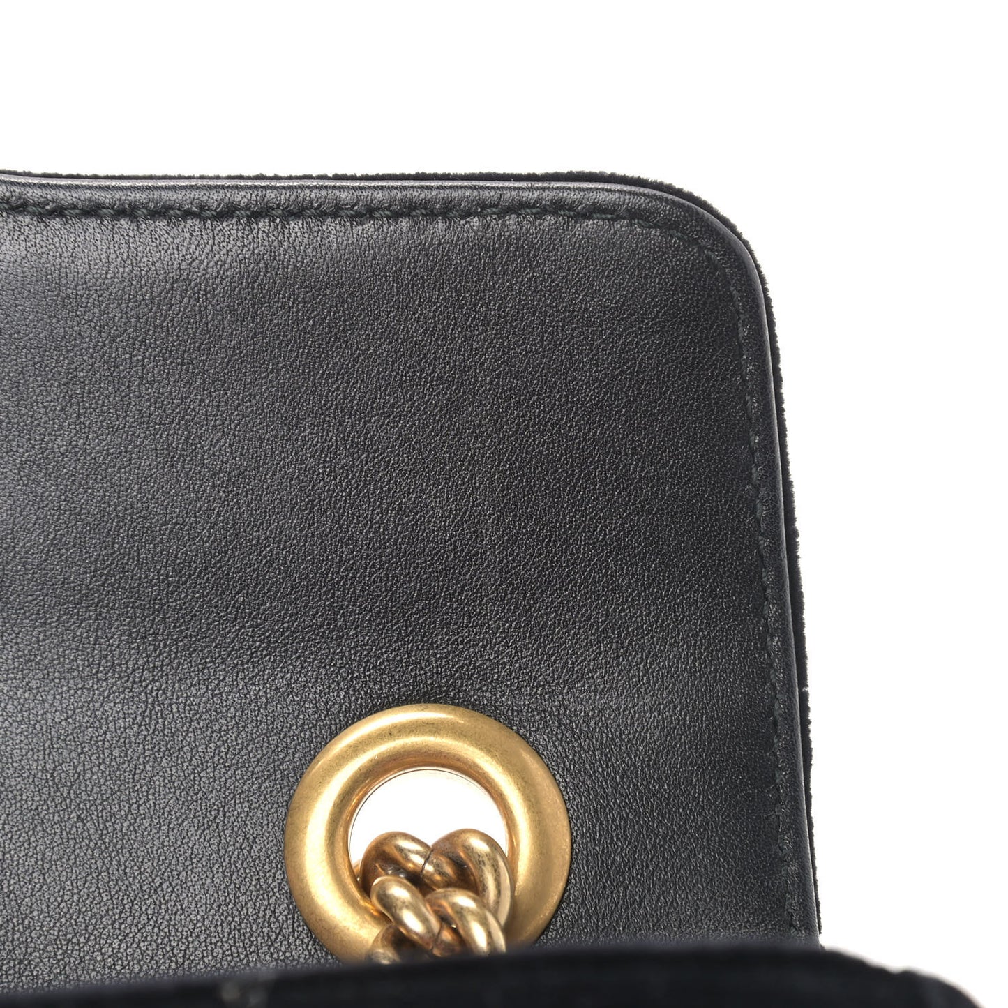 Velvet Matelasse Mini GG Marmont Shoulder Bag Black