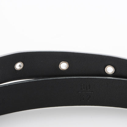 Chanel Glitter Calfskin CC Logo Skinny Belt 80 32 Silver 4 of 8