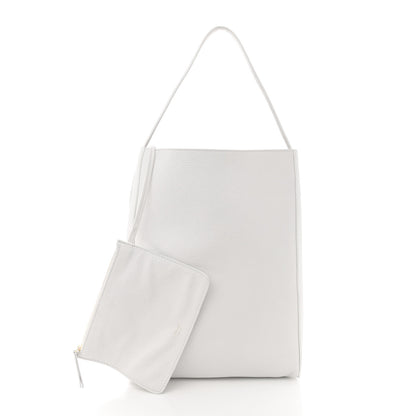 Khaite Pebbled Sport Calfskin Frida Tote Optic White 3 of 12