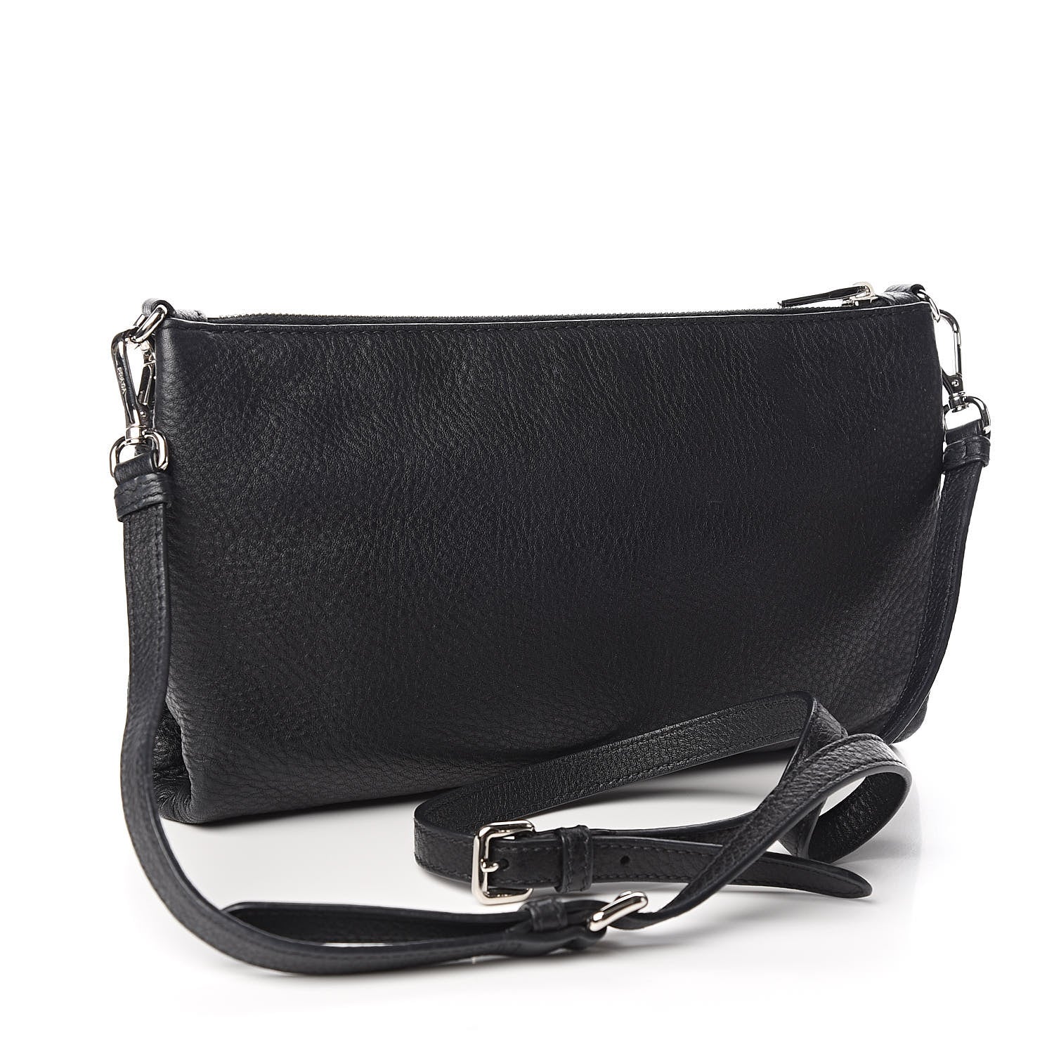 Prada Vitello Daino Crossbody Bag Black 3 of 11