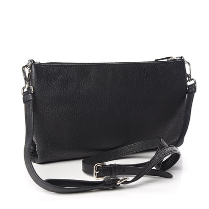 Prada Vitello Daino Crossbody Bag Black 3 of 11