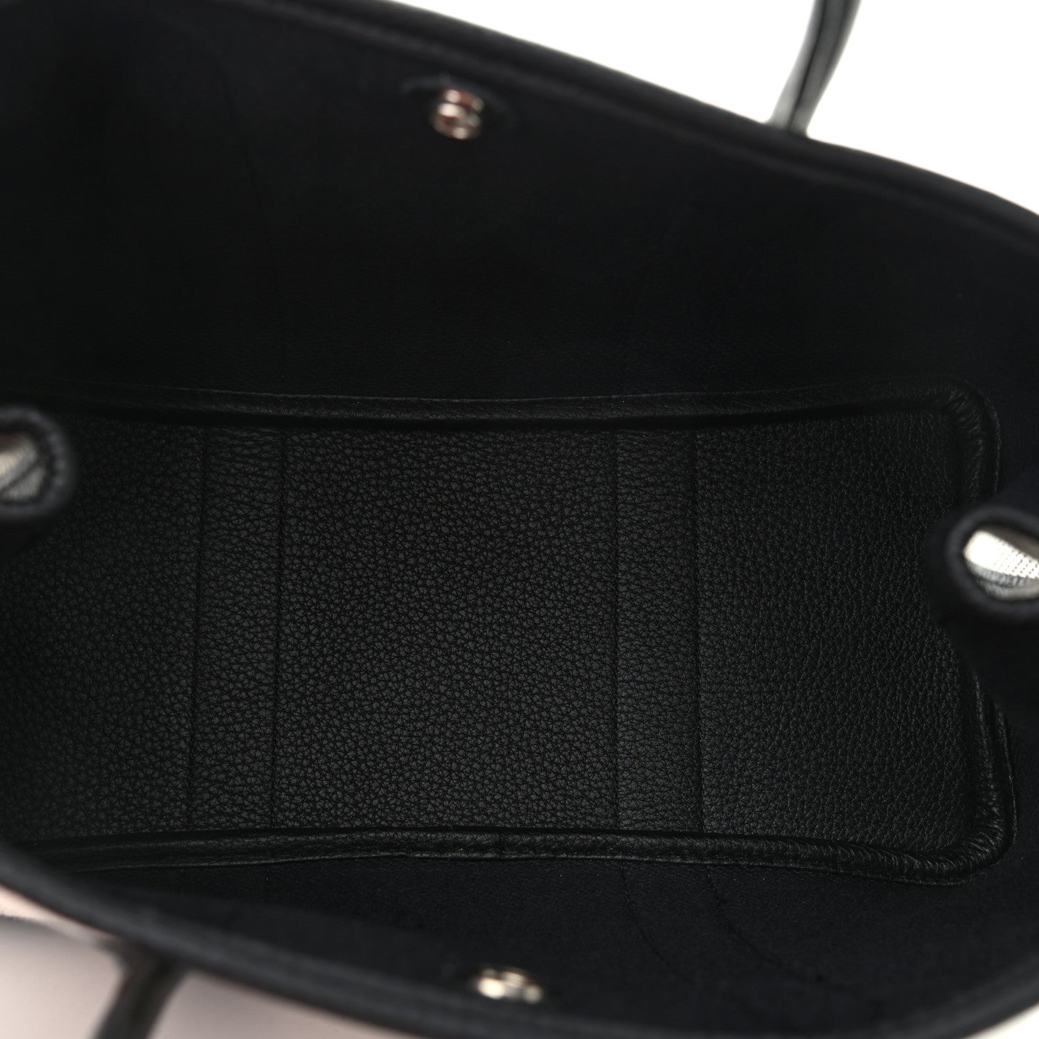 Hermes Twill H Negonda Garden Party 30 TPM Tote Ecru Black 4 of 9