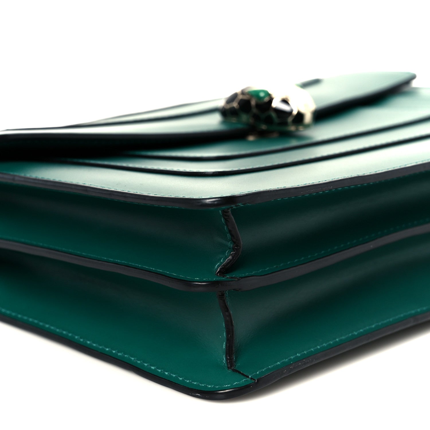 Bulgari Calfskin Serpenti Forever Shoulder Bag Emerald Green 10 of 11