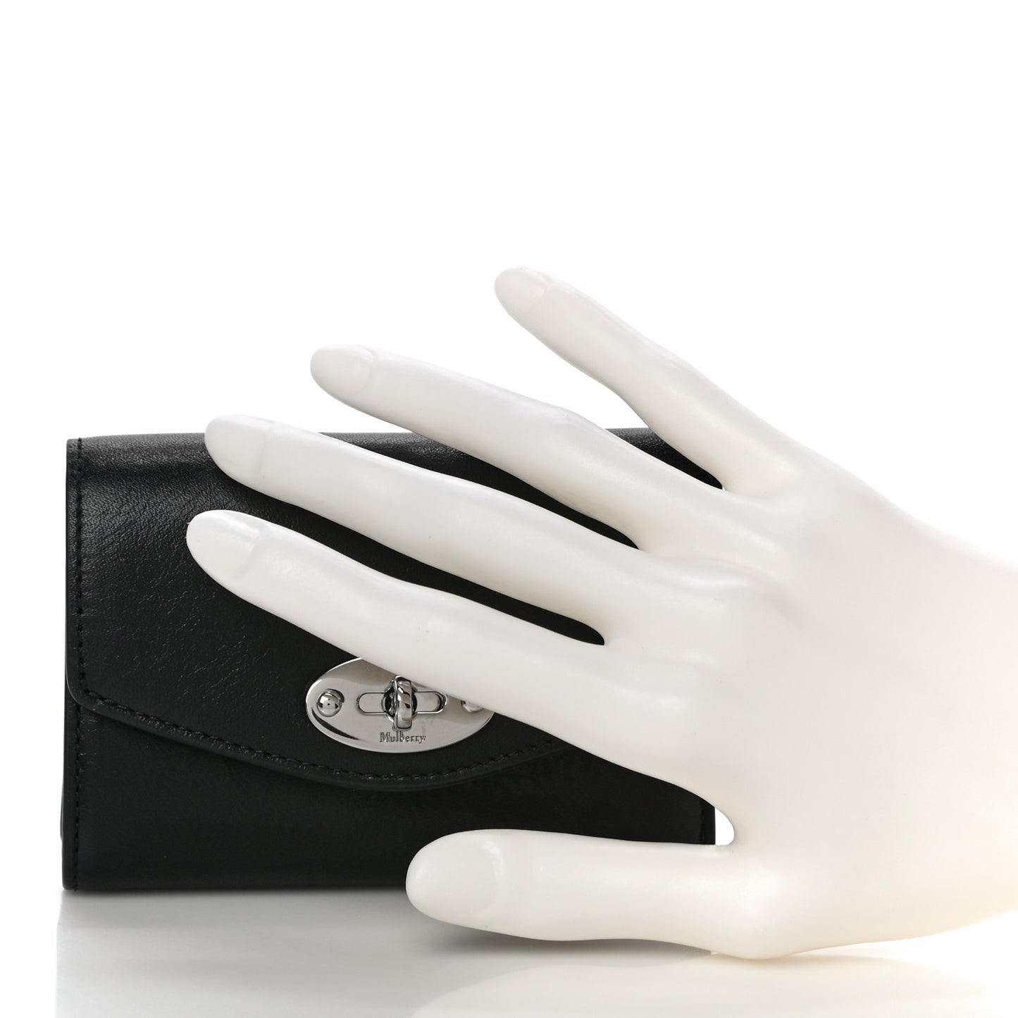 Classic Grain Small Darley Wallet Black