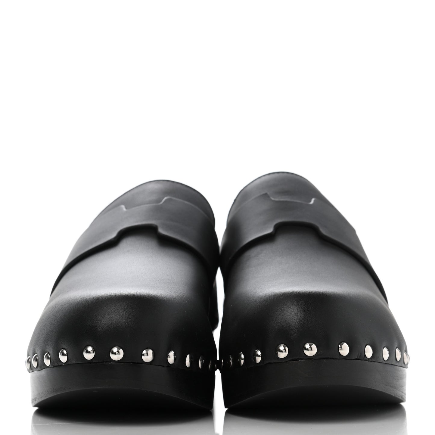 Calfskin Calya Mules 40 Black