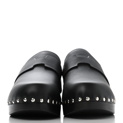 Hermes Calfskin Calya Mules 40 Black 2 of 10