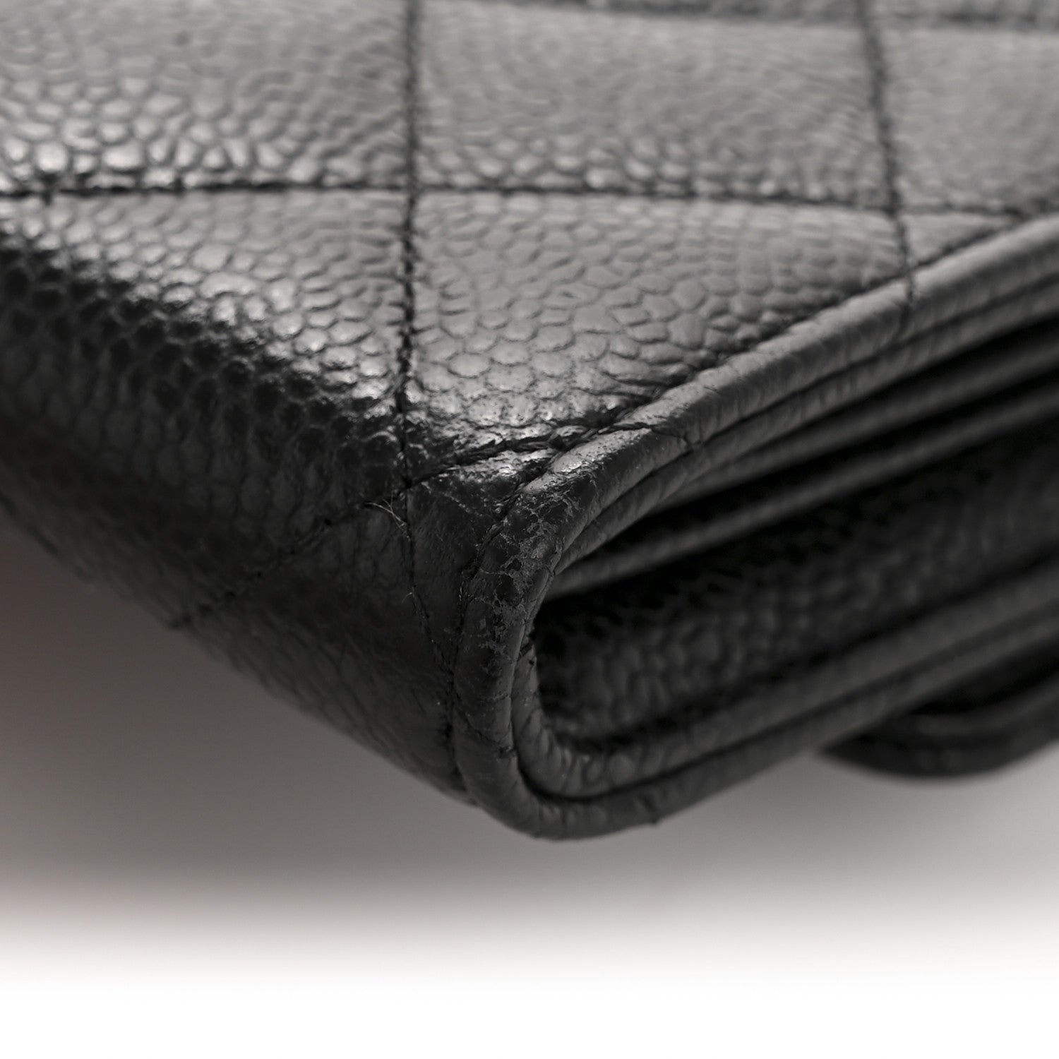 Chanel Caviar Quilted Large Gusset Flap Wallet Black 10 of 11