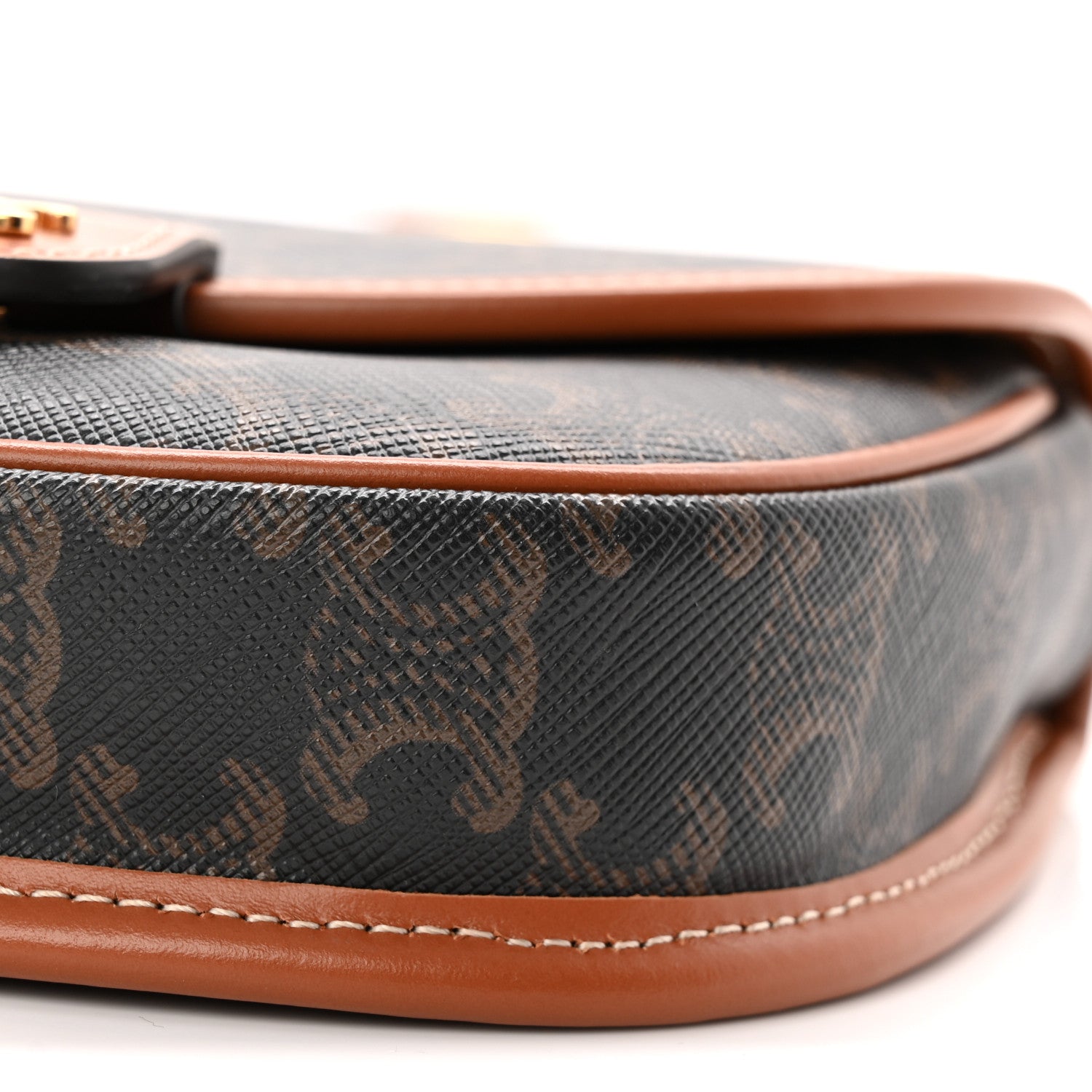 Celine Canvas Calfskin Triomphe Mini Besace Tan 10 of 10