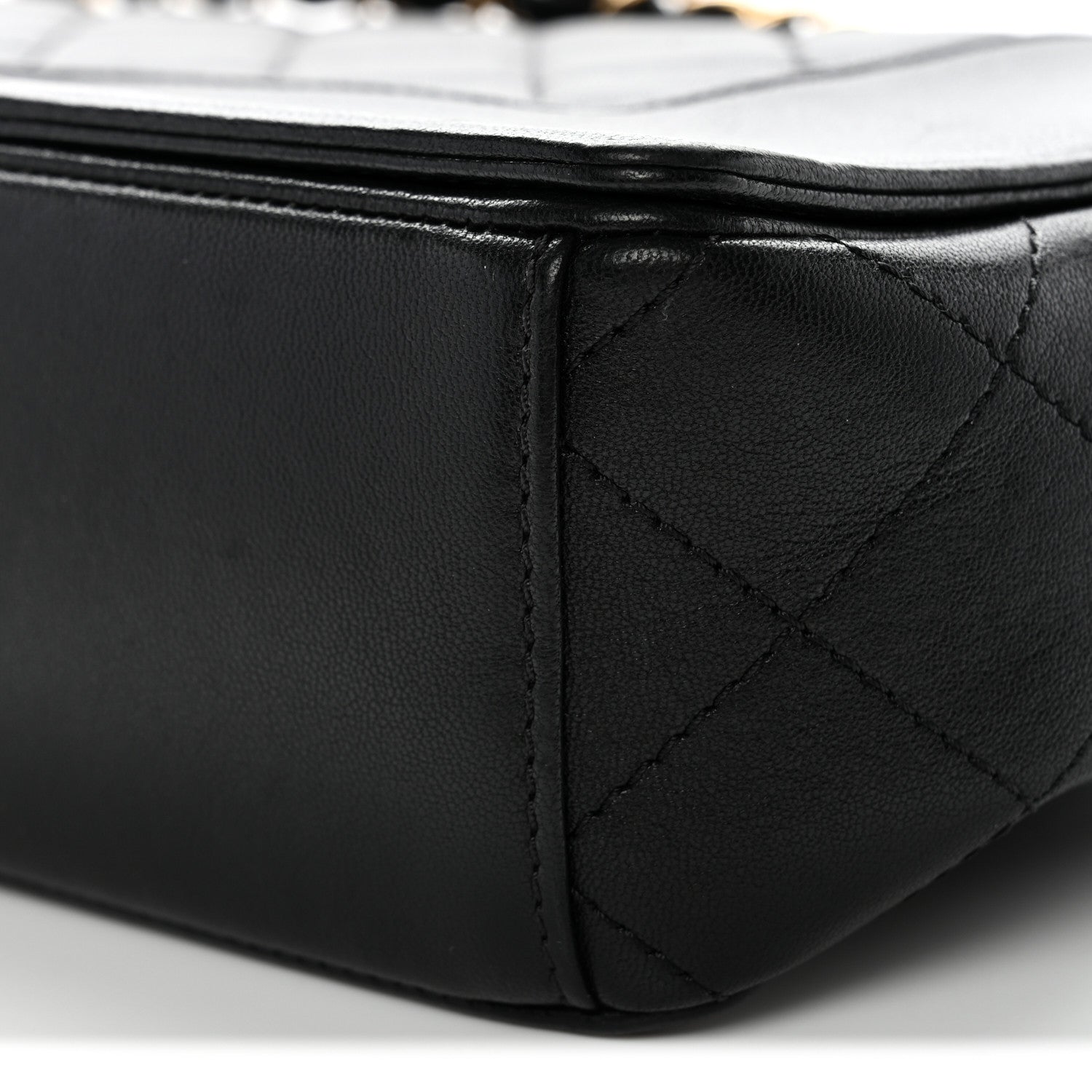 Chanel Sheepskin Quilted Vintage Mademoiselle Flap Black 10 of 11