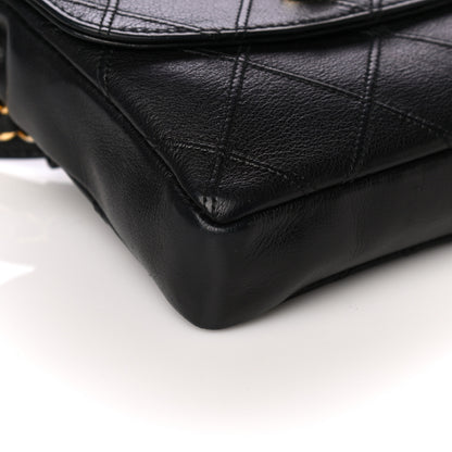 Chanel Lambskin Diamond Stitched Flap Waist Belt Bag 75 30 Black 10 of 18