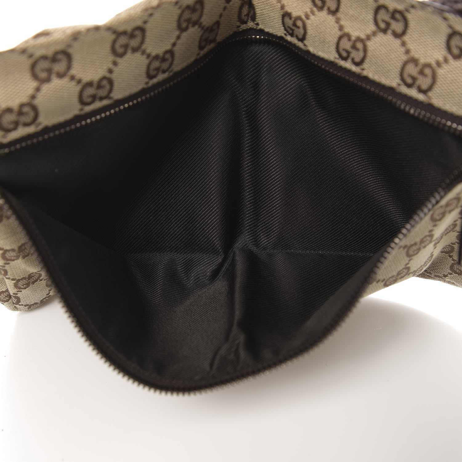 Gucci GG Monogram Web Double Pocket Belt Bag Dark Brown 5 of 10