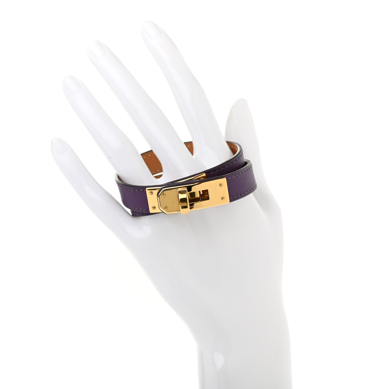 Hermes Swift Kelly Double Tour Bracelet S Cassis 2 of 7