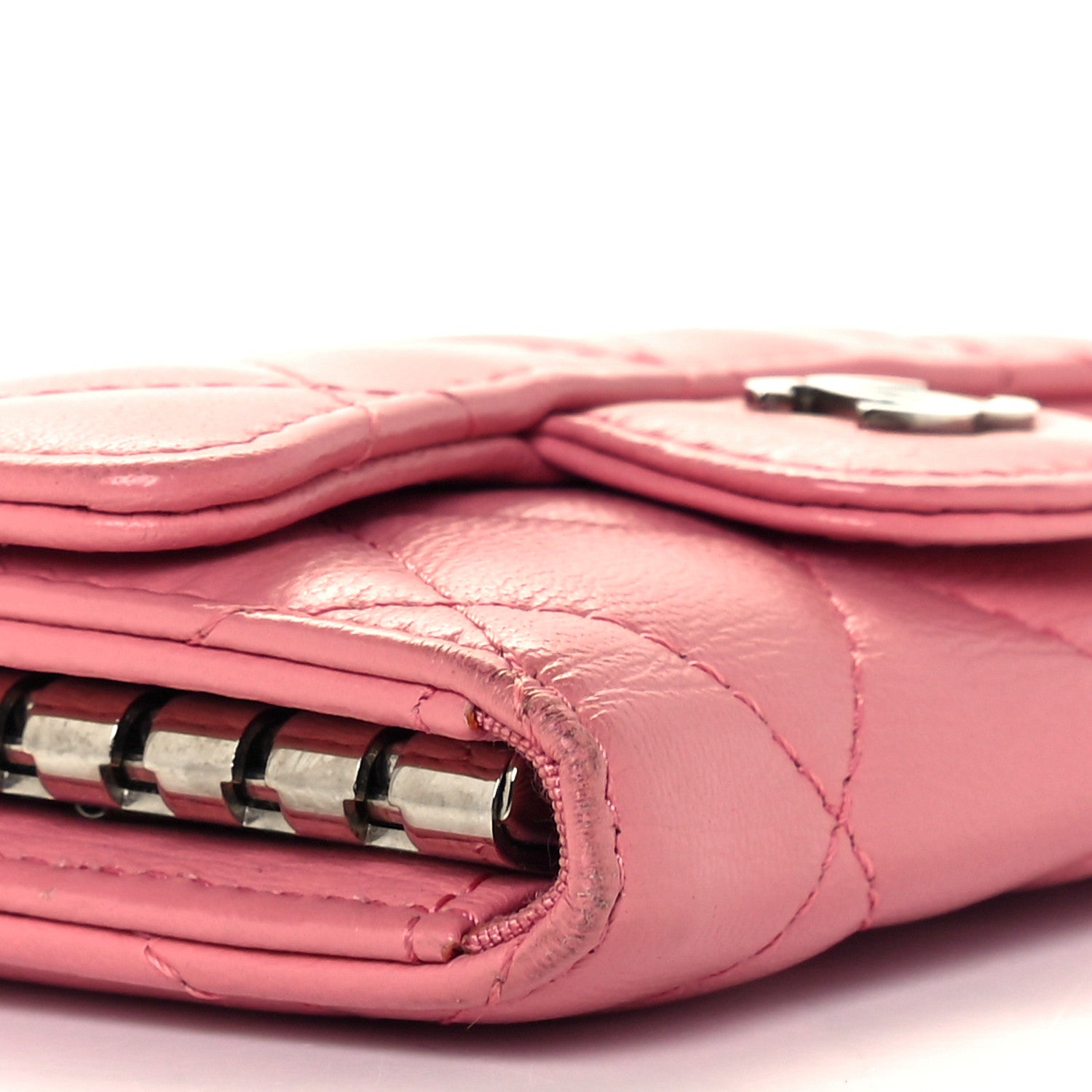 Chanel Lambskin Quilted 6 Key Holder Pink 9 of 12
