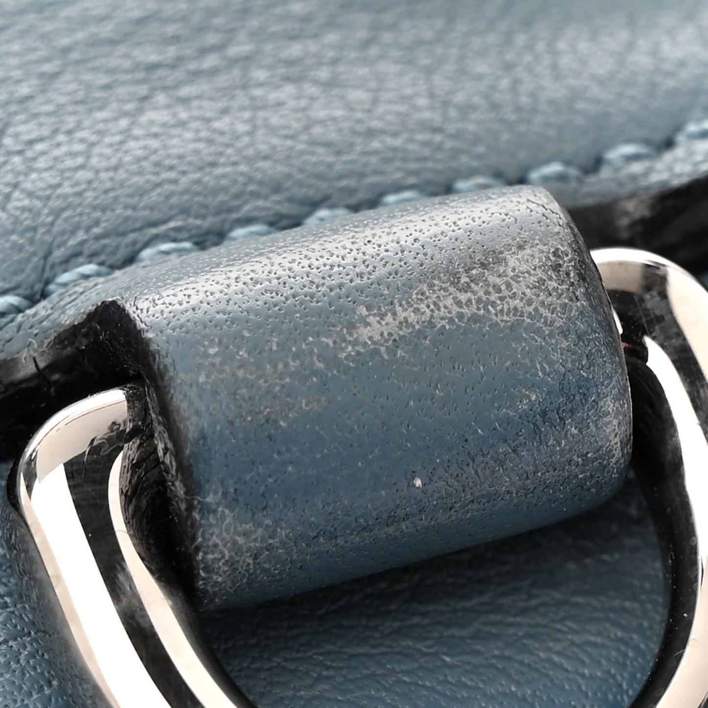 Calfskin Medium Puzzle Bag Stone Blue