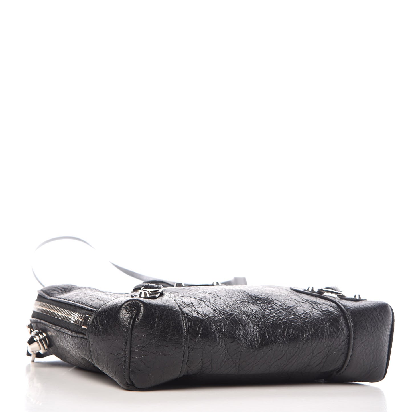 Agneau Classic Hardware XS Reporter Crossbody Black