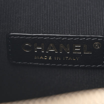 Chanel Shiny Crumpled Lambskin Quilted Medium Preppy Pocket Camera Case Black 6 of 10