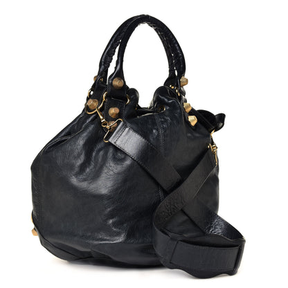 Balenciaga Agneau Giant 21 Gold Hardware Pompon Black 6 of 13