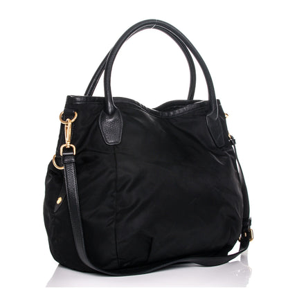 Prada Tessuto Nylon Vitello Daino Tote Nero Black 3 of 8