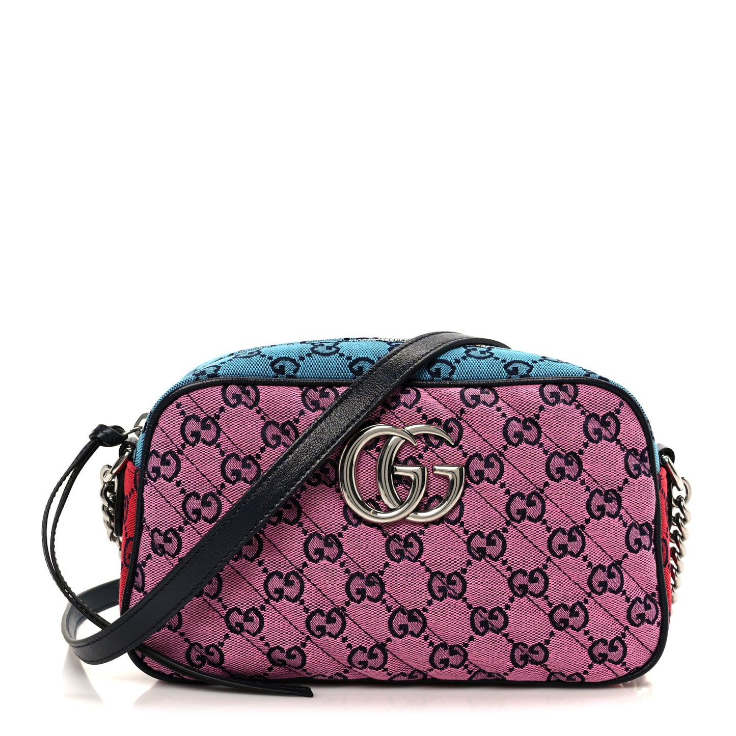 Monogram Multicolor Matelasse Diagonal Small GG Marmont Chain Shoulder Bag Pink Blue Green Red Light Blue