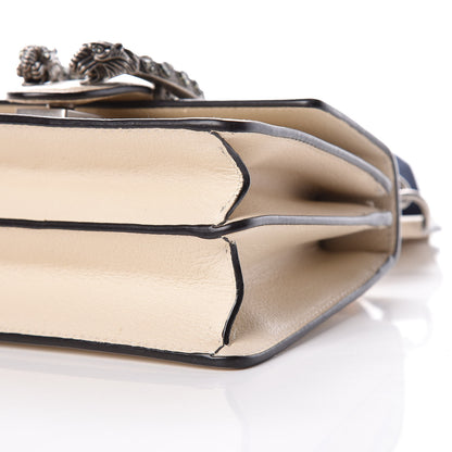 Gucci Textured Calfskin Crystal Bamboo Web Mini Dionysus Top Handle Bag Mystic White 6 of 9
