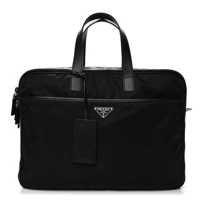 Prada Tessuto Nylon Saffiano Briefcase Black 1 of 9