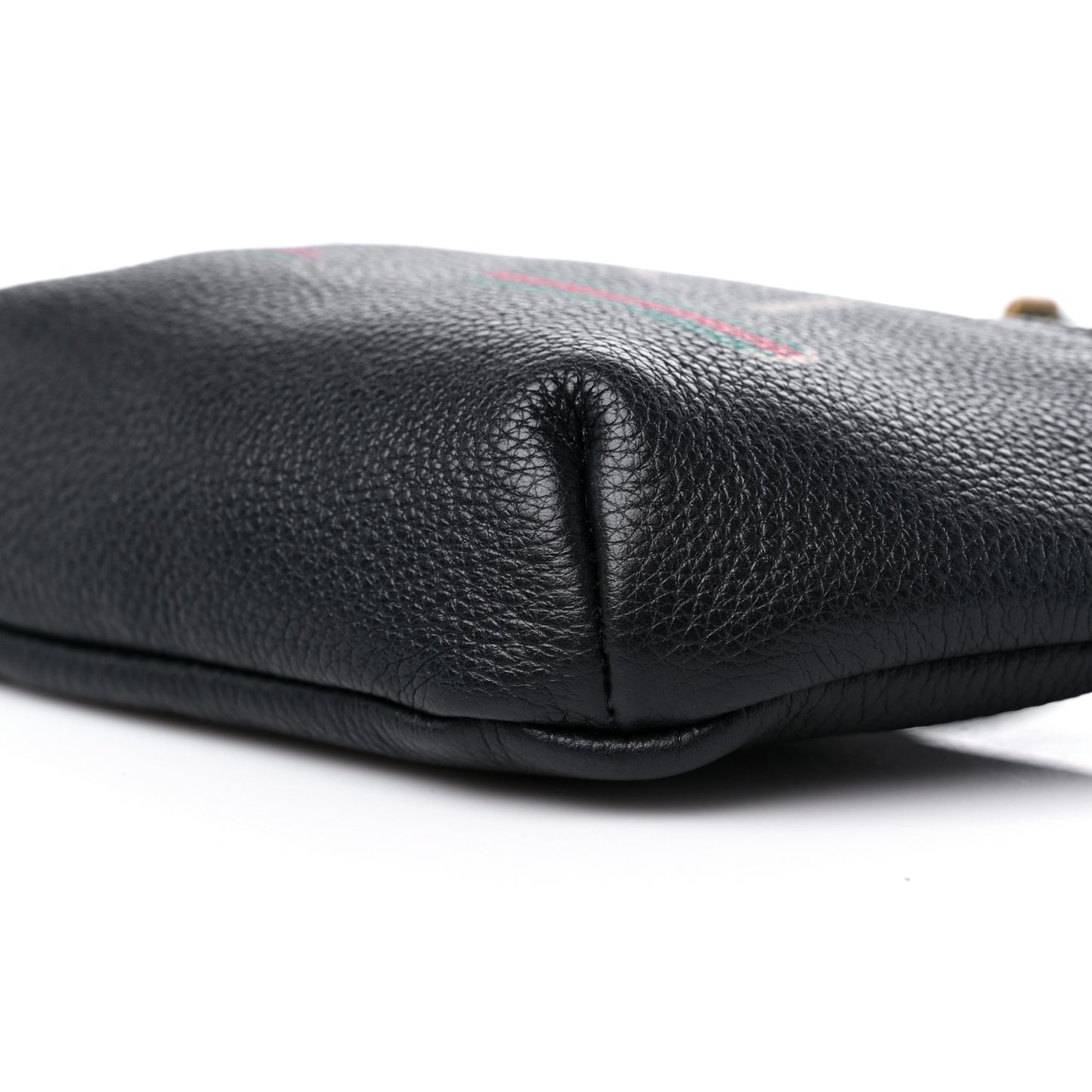 Grained Calfskin Small Logo Belt Bag Black