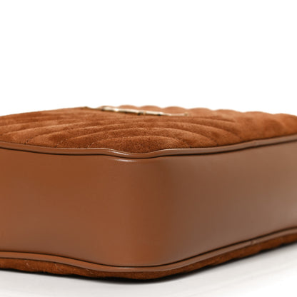 Saint Laurent Suede Matelasse Monogram Lou Camera Bag Cinnamon 9 of 10