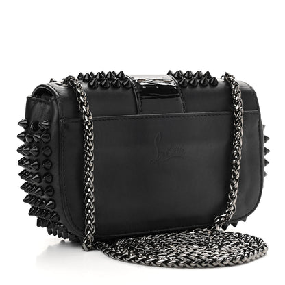 Christian Louboutin Calfskin Spikes Sweety Charity Crossbody Bag Black 3 of 13