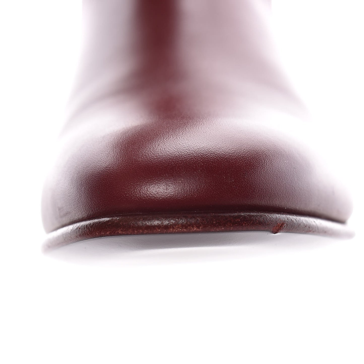 Calfskin Chelsea CC Short Boots 37.5 Bordeaux