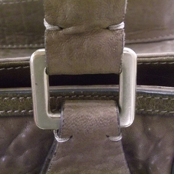 Leather Elvire Tote Taupe