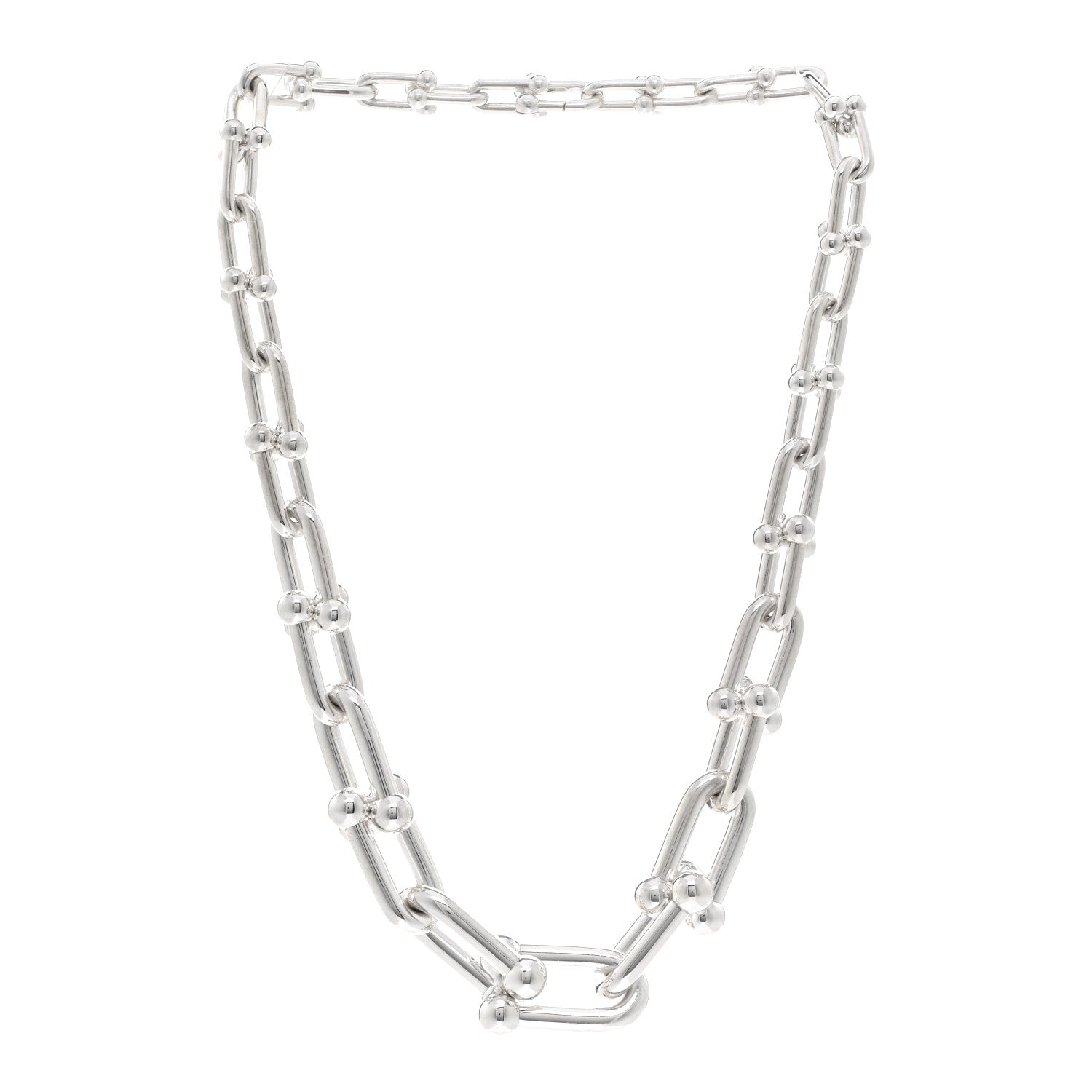 Tiffany Sterling Silver HardWear Graduated Link Necklace 3 of 4