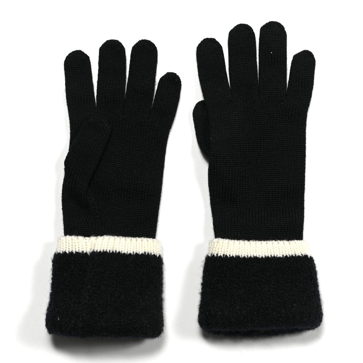Cashmere CC Gloves Black White