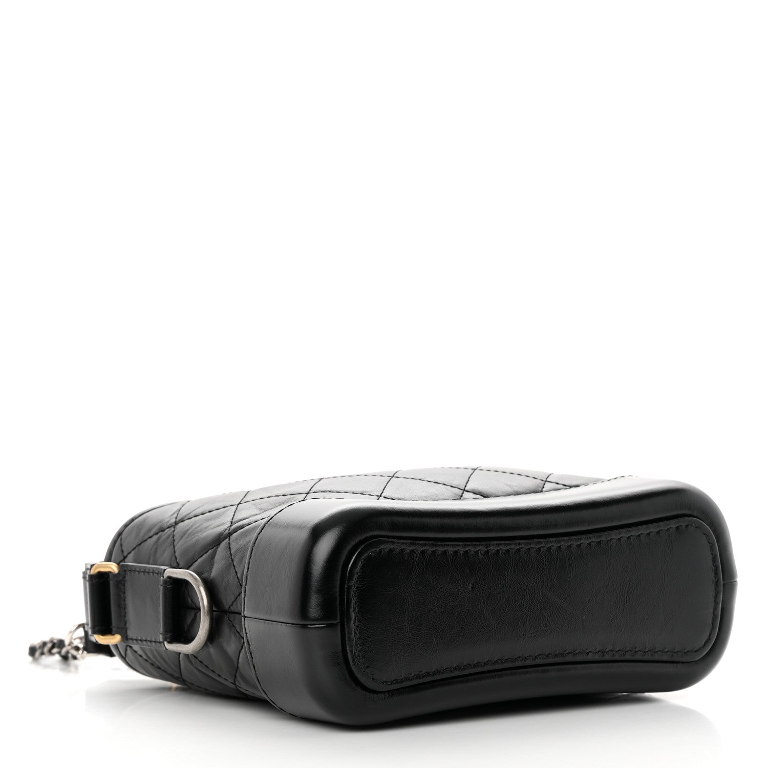Chanel Aged Calfskin Quilted Small Gabrielle Hobo Black 4 of 11