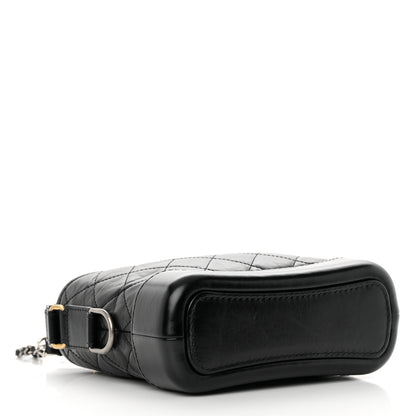 Chanel Aged Calfskin Quilted Small Gabrielle Hobo Black 4 of 11