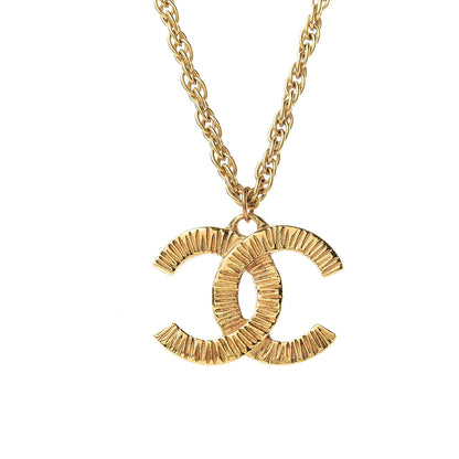 Chanel CC Short Chain Pendant Necklace Gold 6 of 6