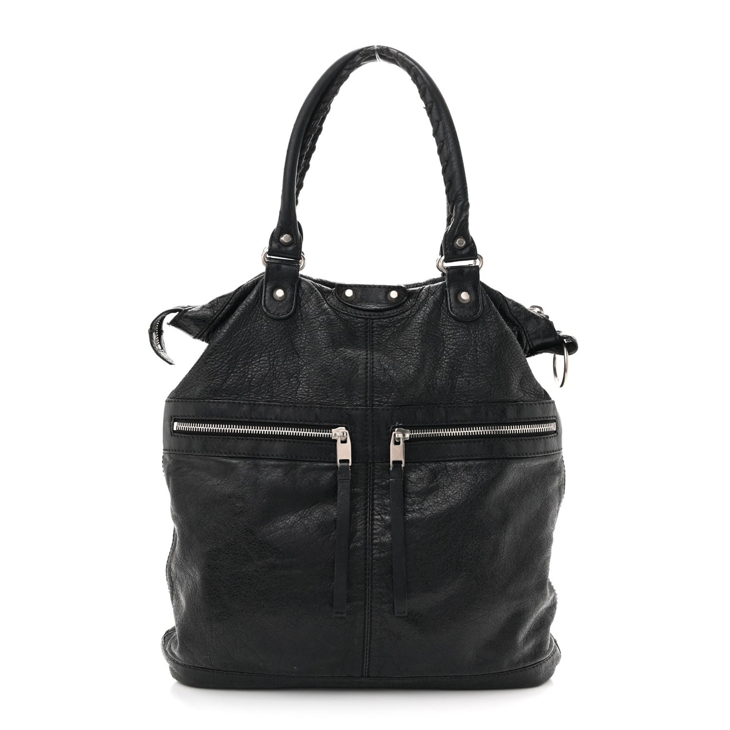 Agneau Classic Hardware Square Tote Black