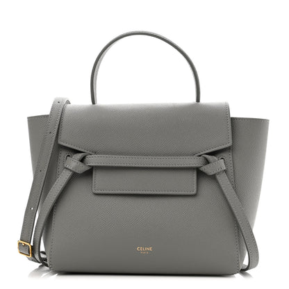 Celine Grained Calfskin Nano Belt Bag Cloud 1 of 10