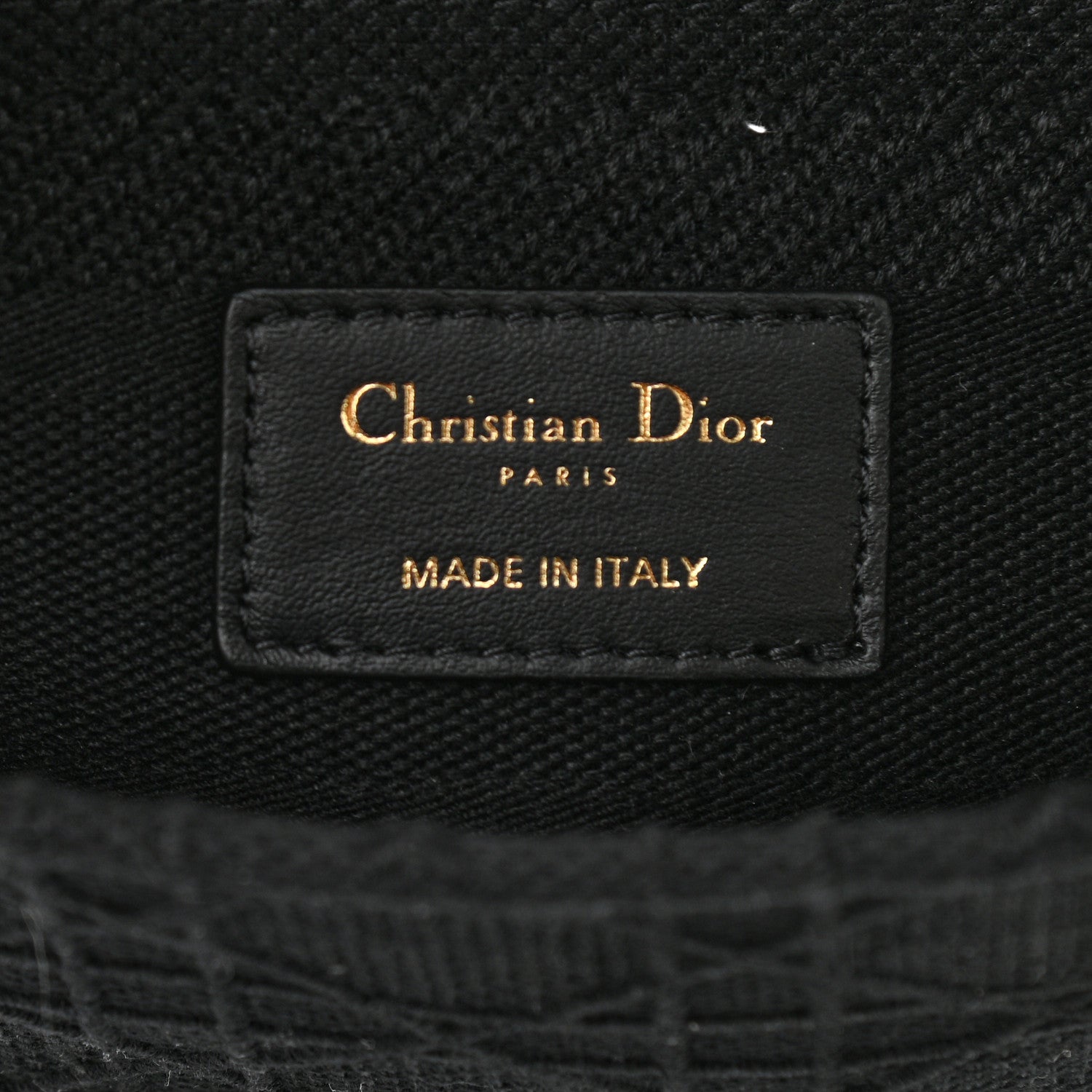 Christian Dior Canvas Embroidered Cannage Medium Lady D-Lite Black 5 of 9