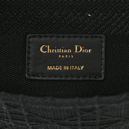 Christian Dior Canvas Embroidered Cannage Medium Lady D-Lite Black 5 of 9