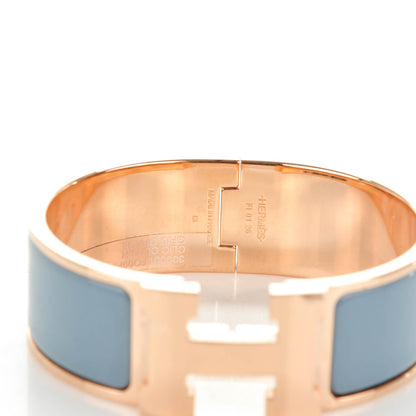 Hermes Enamel Wide Clic Clac H Bracelet PM Gris Orage 3 of 4