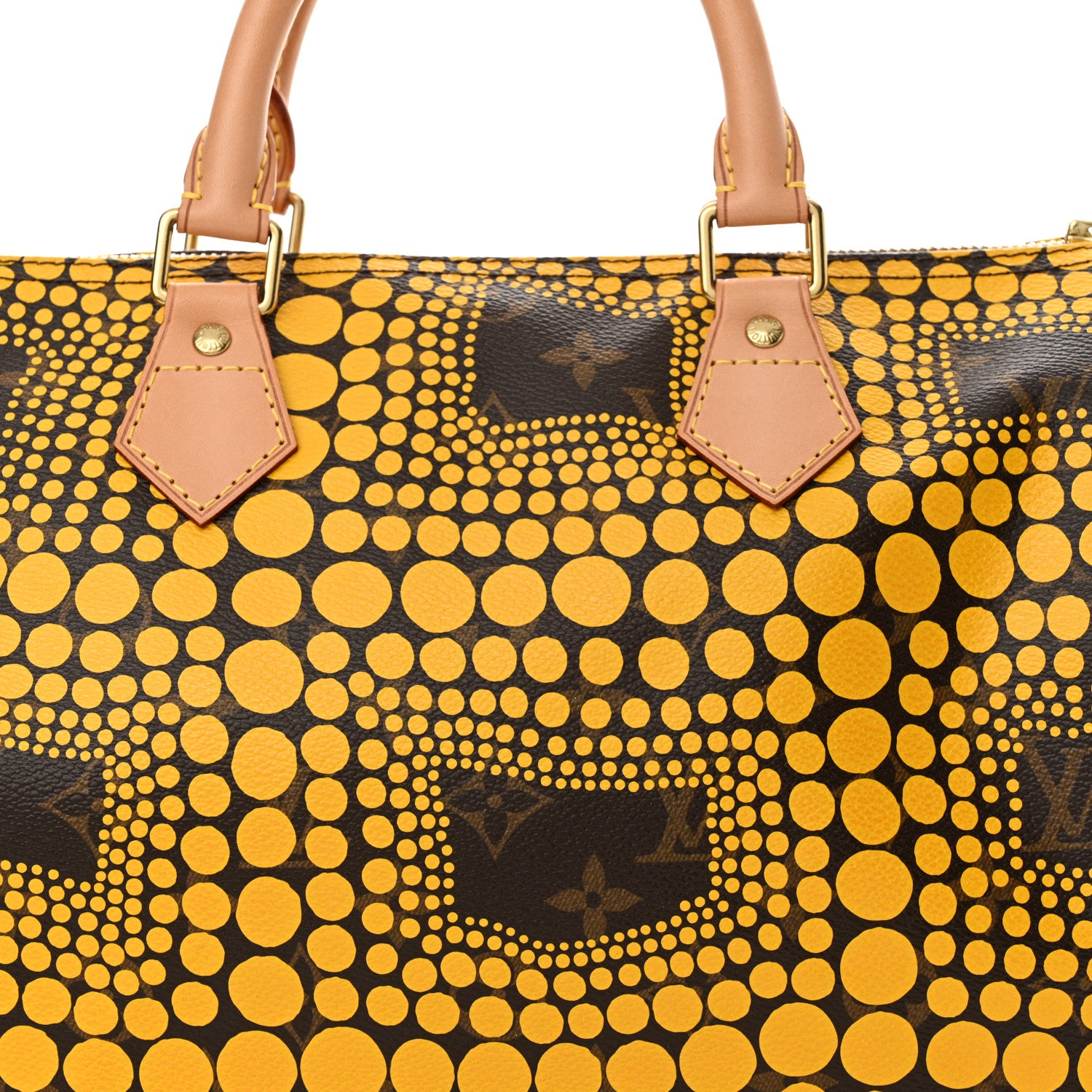 Louis Vuitton Monogram Kusama Town Speedy 30 Yellow 8 of 11