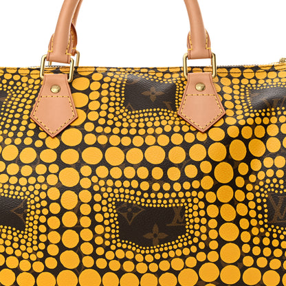 Louis Vuitton Monogram Kusama Town Speedy 30 Yellow 8 of 11