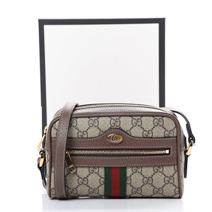 Gucci GG Supreme Monogram Web Mini Ophidia Shoulder Bag Brown 10 of 10