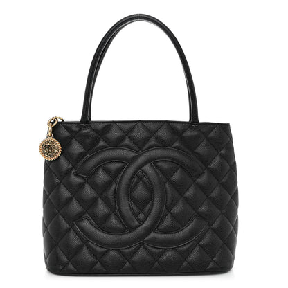 Chanel Caviar Quilted Medallion Tote Black 1 of 10